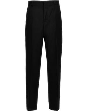 Versace Mid-Rise Wide-Leg Trousers - Black