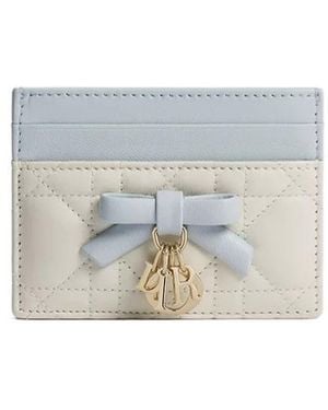 Dior Qixi Lady Freesia Card Holder - White