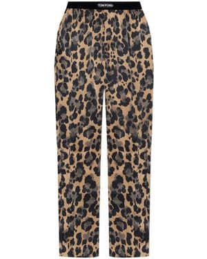 Tom Ford Leopard-Print Pyjama Bottoms - Multicolour