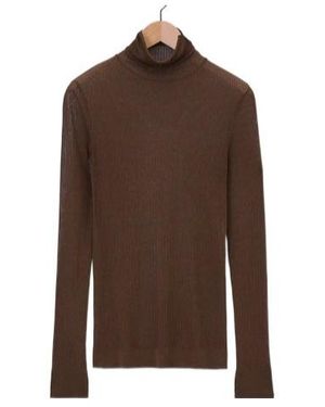 Lemaire Seamless High Neck Top - Brown