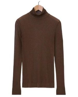 Lemaire Seamless High Neck Top - Brown