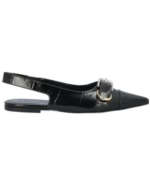 Givenchy Voyou Slingback Flat Shoes - Black