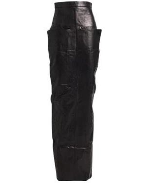 Rick Owens High-Waisted Midi Skirt - Black