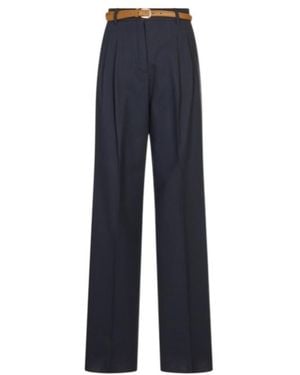Max Mara Studio Mstadunco Pleated Trousers - Blue