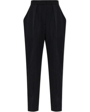 Balmain High Waist Pleat Detailed Tailored Pants - Black