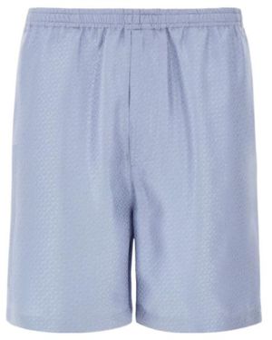 Ferragamo Silk Bermuda Shorts - Blue