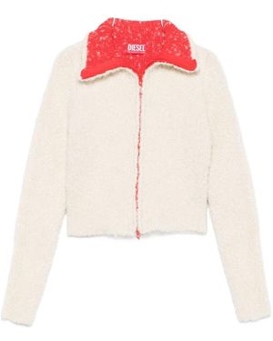 DIESEL M-Eleonere Zip Cardigan - White