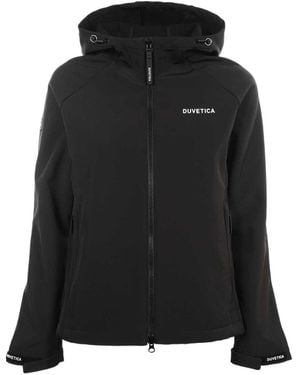 Duvetica Logo Zip-Up Casual Jacket - Black