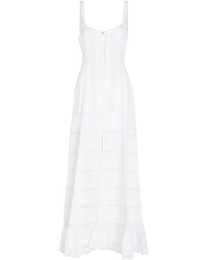 LoveShackFancy Calyx Cotton Maxi Dress - White