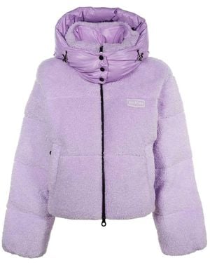 Duvetica Logo Zip-Up Down Jacket - Purple