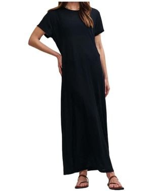 Mugler Crew Neck T-Shirt Dress - Black