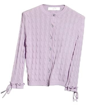 Gucci Braided Cotton Blend Cardigan - Purple