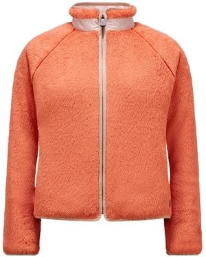 Moncler Grenoble Maglia Fleece High-Neck Reversible Jacket - Orange