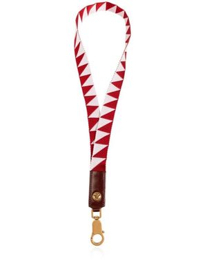 Versace Patterned Lanyard Keychain - Red