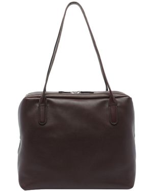 The Row Zipper Shoulder Bag - Black
