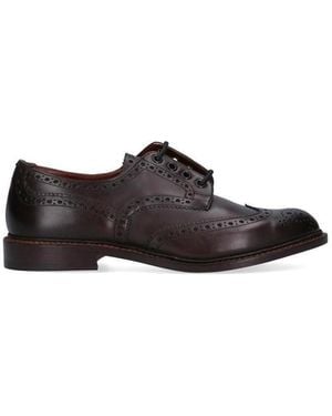 Tricker's Bourton Leather Lace-Up Derby Shoes - Brown