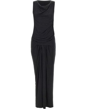 Entire studios Draped Sleeveless Dress - Black