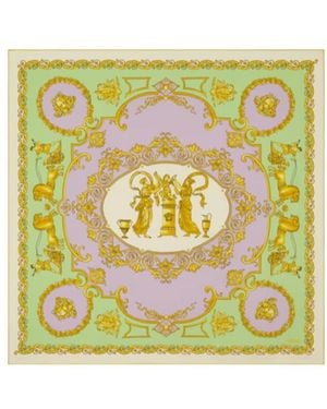 Versace Medusa-Motif Silk Scarf - Green