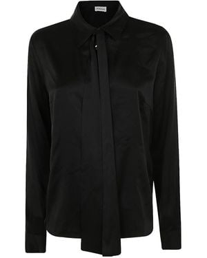 P.A.R.O.S.H. Silk Shirt With Ribbon - Black