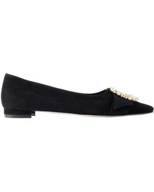 Manolo Blahnik Gibfla Ballet Flats - Black