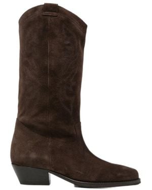 Ba&sh Pointed-Toe Ankle Boots - Brown