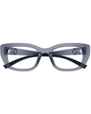 Gucci Eyewear Cat Eye Frame Glasses - Blue