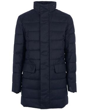 Save The Duck High Neck Padded Coat - Blue