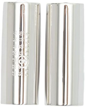 MM6 by Maison Margiela Numeric Drop Earrings - White