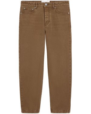 Ami Paris Ami Straight-Leg Jeans - Brown