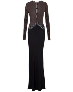Christopher Esber Cutout Lace-Trimmed Jersey Gown - White