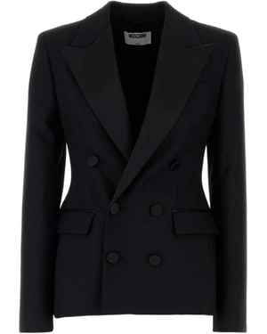 Moschino Double-Breasted Tailored Blazer - Black