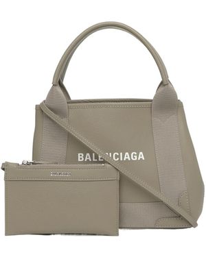 Balenciaga Logo Stitching Shoulder Bag - Grey