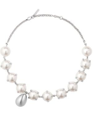 Givenchy Spiky Pearl Necklace - Metallic