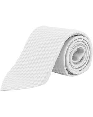 Tom Ford Net-Pattern Satin Tie - White