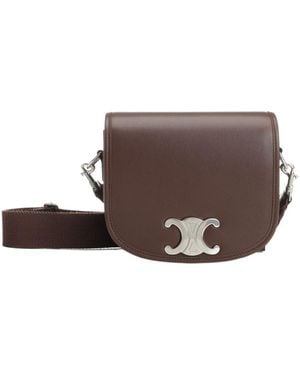 Celine Small Besace Strap Triomphe - Brown