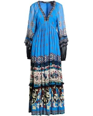 FARM Rio Multicolored Long-Sleeve Dress - Blue