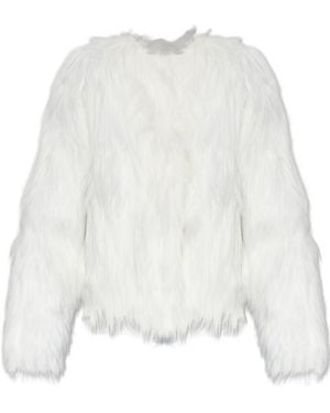 Stand Studio Eilish Faux Fur Jacket - White