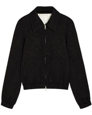 Dries Van Noten Rankles Reversible Floral-Jacquard Woven Jacket - Black