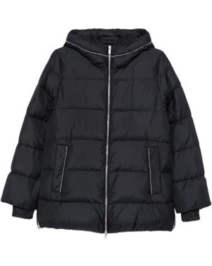 Peserico Hooded Padded Jacket - Black