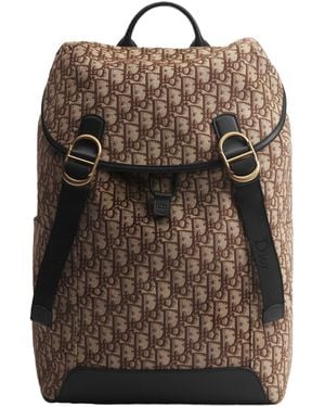 Dior Jett Backpack With Flap - Brown