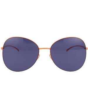Mykita X Maison Margiela Round Frame Sunglasses - Blue