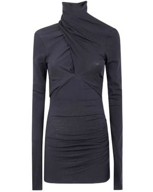 Entire studios Grès Ruched Knitted Top - Blue