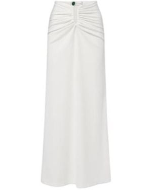 Christopher Esber Gathered Maxi Skirt - White