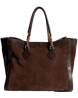 Gucci Bamboo Tote Large Bag - Brown