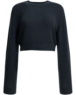 KHAITE Masie Cropped Jumper - Blue