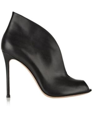 Gianvito Rossi Leather Ankle Boots - Black