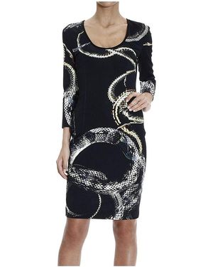 Just Cavalli Printed Tight Dress - Black