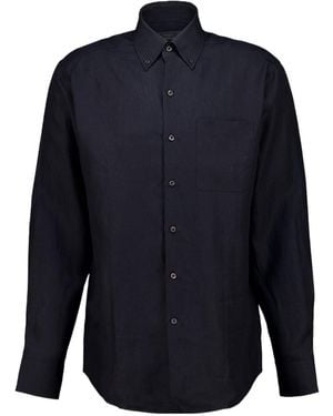 Prada Loose Fit Long-Sleeved Shirt - Blue