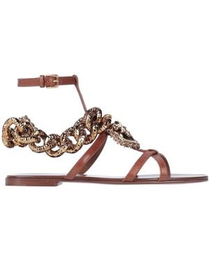 Dolce & Gabbana Genuine Leather Sandals - Brown