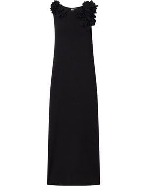 Altuzarra Floral-Appliquéd Jersey Maxi Dress - Black